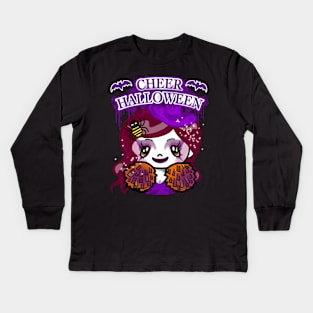 CHEER HALLOWEEN WITCH Kids Long Sleeve T-Shirt